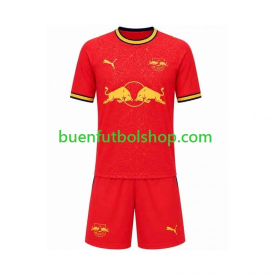 Camiseta de Fútbol RB Leipzig 2026-2027 Segunda Equipación Manga Corta Niño