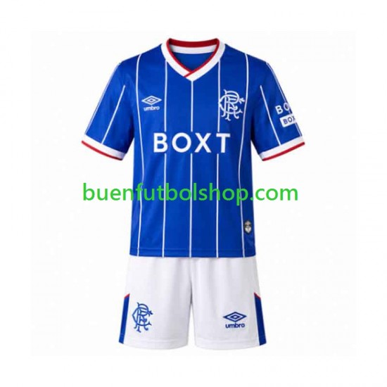 Camiseta de Fútbol Rangers 2026-2027 Primera Equipación Manga Corta Niño