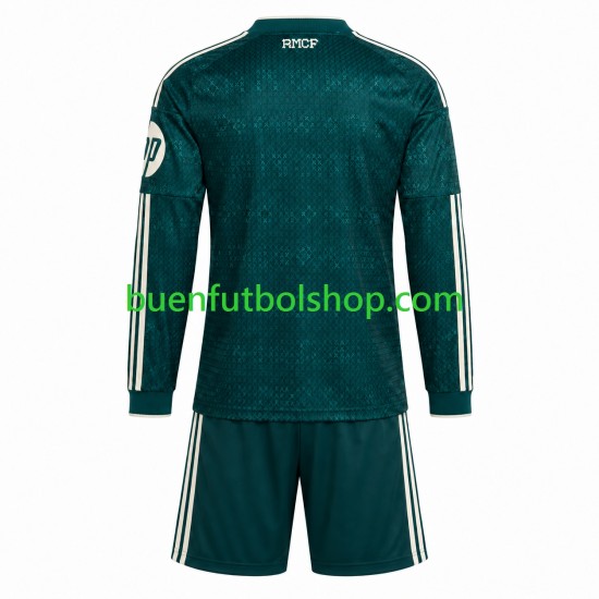 Camiseta de Fútbol Real Madrid 2026-2027 Segunda Equipación Manga Larga Niño