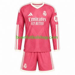 Camiseta de Fútbol Real Madrid 2026-2027 Tercera Equipación Manga Larga Niño