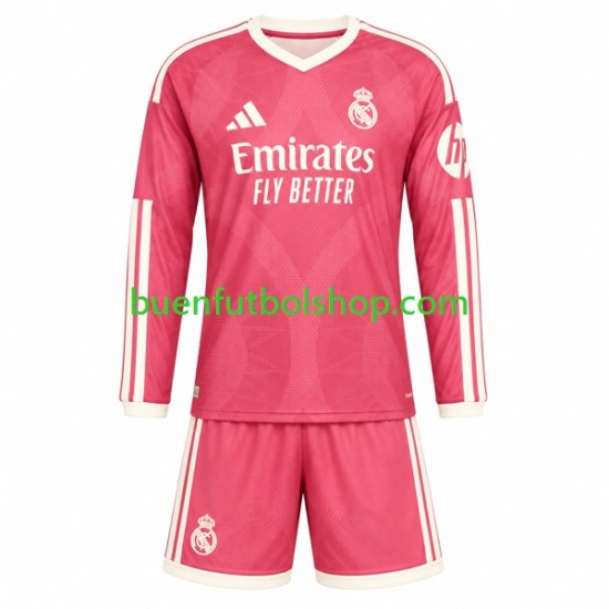 Camiseta de Fútbol Real Madrid 2026-2027 Tercera Equipación Manga Larga Niño