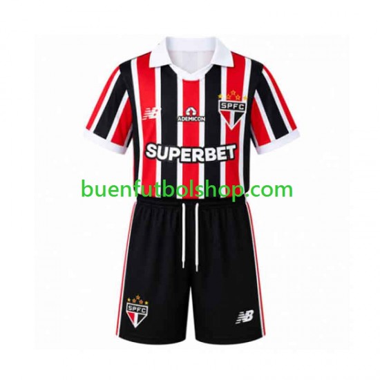 Camiseta de Fútbol Sao Paulo 2026-2027 Segunda Equipación Manga Corta Niño