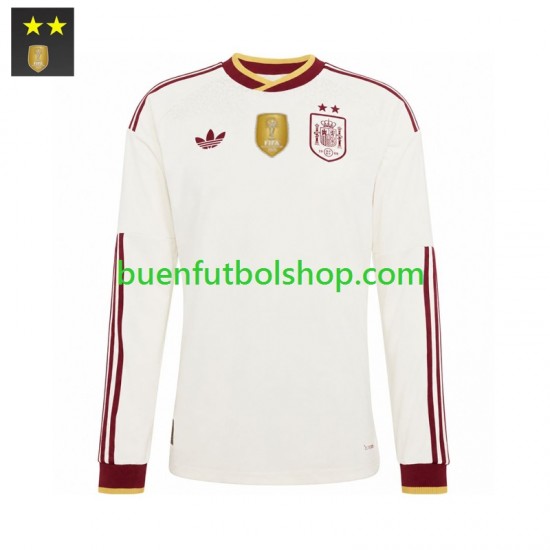 Camiseta de Fútbol España 2026-2027 Segunda Equipación Manga Larga Hombre