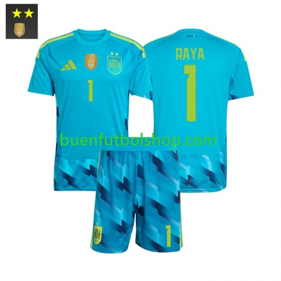 Camiseta de Fútbol España Portero David Raya 1 2026-2027 Primera Equipación Manga Corta Niño