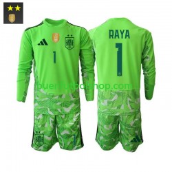 Camiseta de Fútbol España Portero David Raya 1 2026-2027 Tercera Equipación Manga Larga Niño