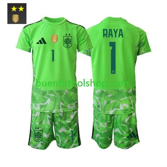 Camiseta de Fútbol España Portero David Raya 1 2026-2027 Tercera Equipación Manga Corta Niño