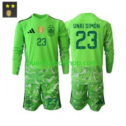 Camiseta de Fútbol España Portero Unai Simon 23 2026-2027 Tercera Equipación Manga Larga Niño