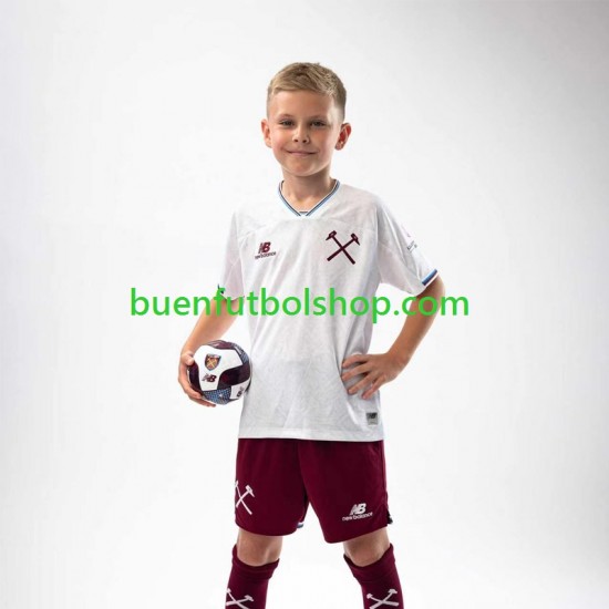 Camiseta de Fútbol West Ham United 2026-2027 Segunda Equipación Manga Corta Niño