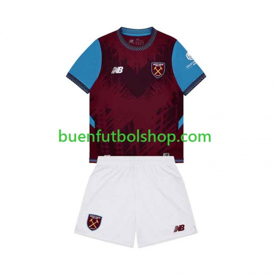 Camiseta de Fútbol West Ham United 2026-2027 Primera Equipación Manga Corta Niño