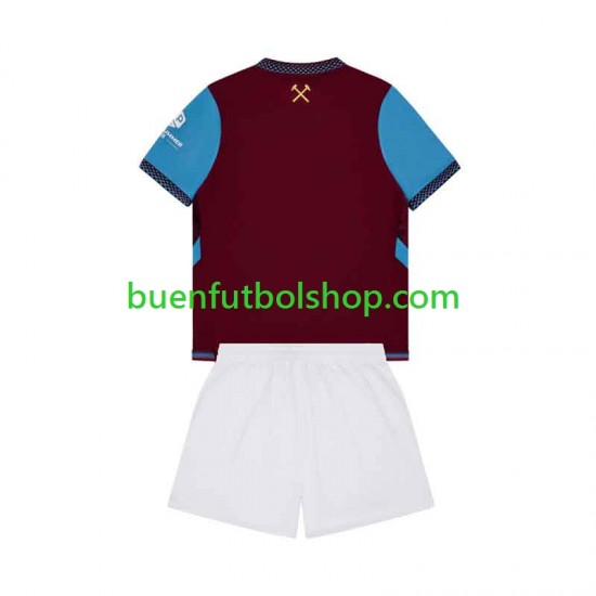 Camiseta de Fútbol West Ham United 2026-2027 Primera Equipación Manga Corta Niño
