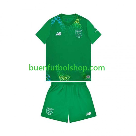 Camiseta de Fútbol West Ham United Portero 2026-2027 Primera Equipación Manga Corta Niño