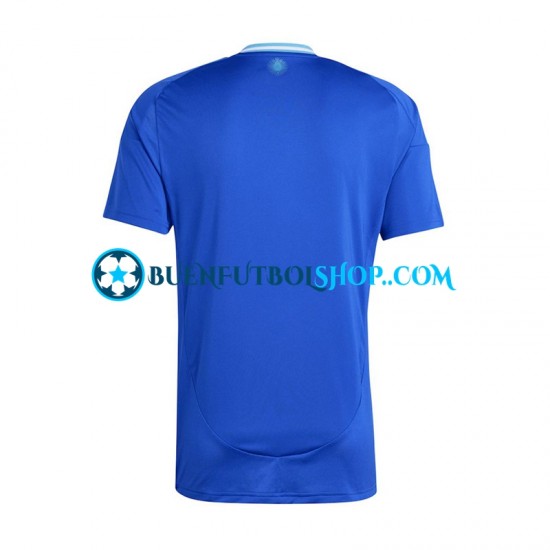 Camiseta de Fútbol Argentina Copa America 2024 Segunda Equipación Azul Manga Corta Hombre