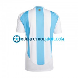 Camiseta de Fútbol Argentina Copa America 2024 Primera Equipación Azul Blanco Manga Corta Hombre