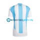 Camiseta de Fútbol Argentina Copa America 2024 Primera Equipación Azul Blanco Manga Corta Hombre