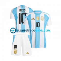 Camiseta de Fútbol Argentina Lionel Messi 10 Copa America 2024 Primera Equipación Azul Blanco Manga Corta Niño Camiseta de Fútbol Argentina Lionel Messi 10 Copa America 2024 Primera Equipación Azul Blanco Manga Corta Niño