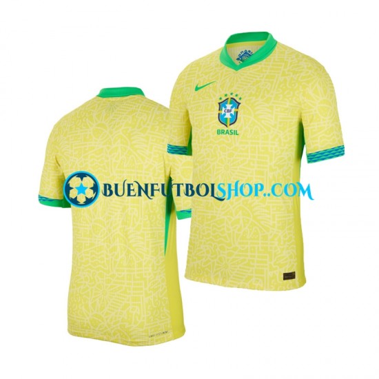 Camiseta de Fútbol Brasil Copa America 2024 Primera Equipación Manga Corta Hombre