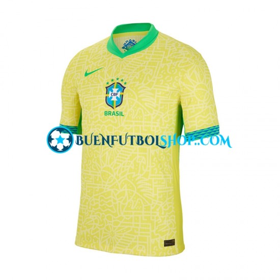 Camiseta de Fútbol Brasil Copa America 2024 Primera Equipación Manga Corta Hombre