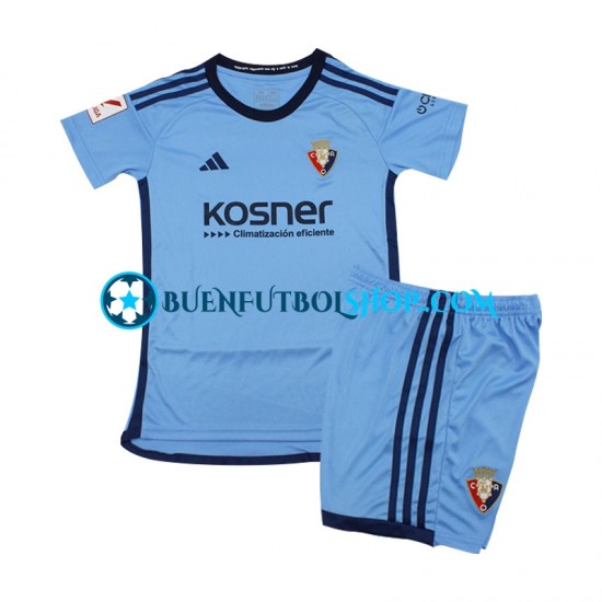 Camiseta de Fútbol CA Osasuna 2023-2024 Segunda Equipación Azul Manga Corta Niño