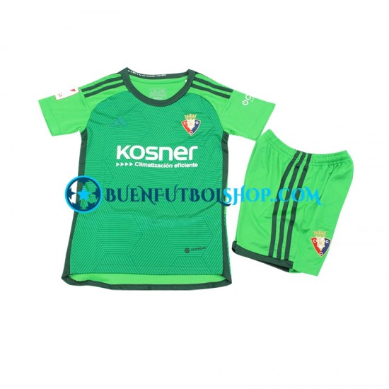 Camiseta de Fútbol CA Osasuna 2023-2024 Tercera Equipación Verde Manga Corta Niño