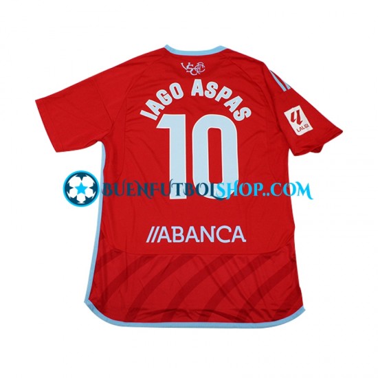 Camiseta de Fútbol Celta de Vigo Iago Aspas 10 2023-2024 Segunda Equipación Manga Corta Hombre