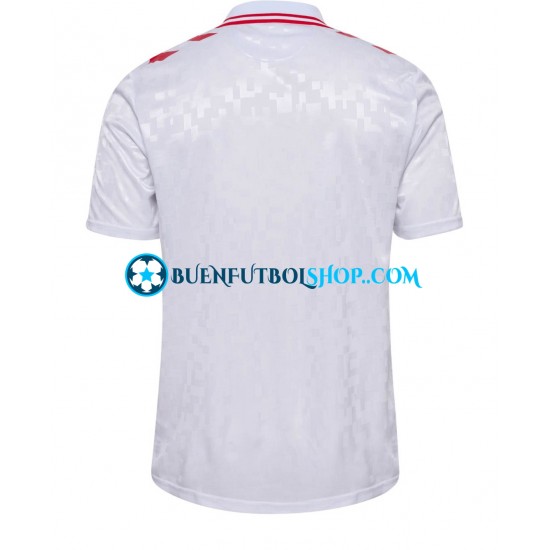 Camiseta de Fútbol Dinamarca Euro 2024 Segunda Equipación Manga Corta Hombre