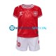 Camiseta de Fútbol Dinamarca Euro 2024 Primera Equipación Rojo Manga Corta Niño