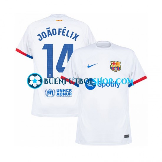 Camiseta de Fútbol FC Barcelona Joao Felix 14 2023-2024 Segunda Equipación Manga Corta Hombre