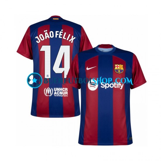 Camiseta de Fútbol FC Barcelona Joao Felix 14 2023-2024 Primera Equipación Manga Corta Hombre