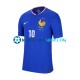 Camiseta de Fútbol Francia Kylian Mbappe 10 Euro 2024 Primera Equipación Azul Manga Corta Hombre