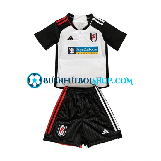 Camiseta de Fútbol Fulham 2023-2024 Primera Equipación Manga Corta Niño