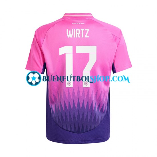 Camiseta de Fútbol Alemania Florian Wirtz 17 Euro 2024 Segunda Equipación Manga Corta Hombre