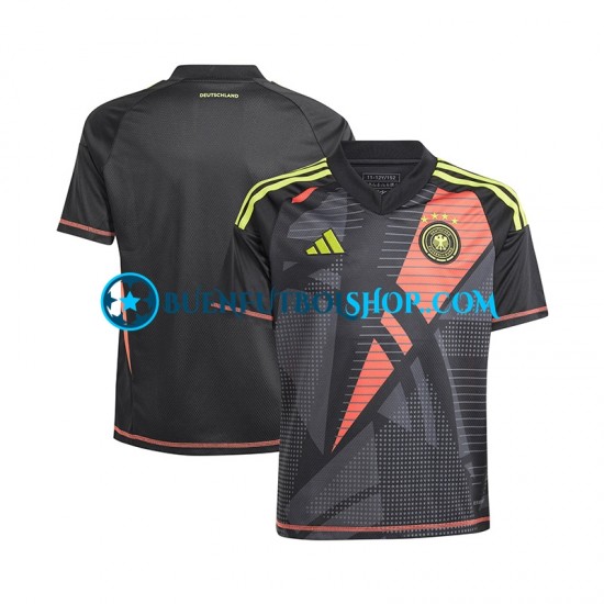 Camiseta de Fútbol Alemania Portero Euro 2024 Primera Equipación Negro Manga Corta Hombre