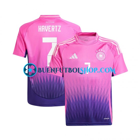 Camiseta de Fútbol Alemania Havertz 7 Euro 2024 Segunda Equipación Manga Corta Hombre