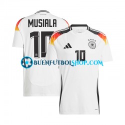 Camiseta de Fútbol Alemania Jamal Musiala 10 Euro 2024 Primera Equipación Blanco Manga Corta Hombre