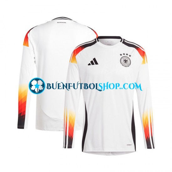 Camiseta de Fútbol Alemania Euro 2024 Primera Equipación Blanco Manga Larga Hombre