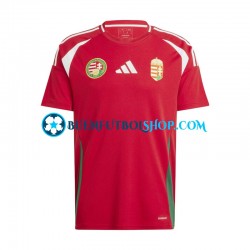 Camiseta de Fútbol Hungría Euro 2024 Primera Equipación Rojo Manga Corta Hombre Camiseta de Fútbol Hungría Euro 2024 Primera Equipación Rojo Manga Corta Hombre