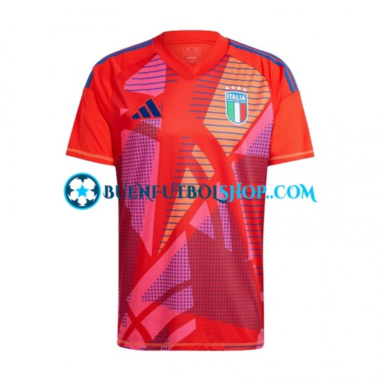 Camiseta de Fútbol Italia Portero Euro 2024 Primera Equipación Manga Corta Hombre