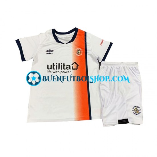 Camiseta de Fútbol Luton Town 2023-2024 Segunda Equipación Manga Corta Niño