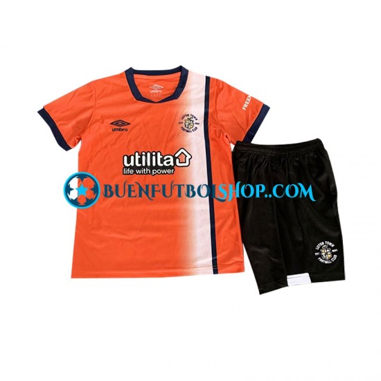 Camiseta de Fútbol Luton Town 2023-2024 Primera Equipación Manga Corta Niño