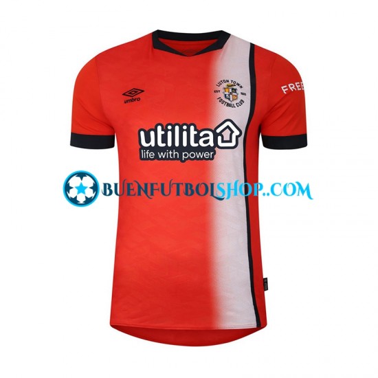 Camiseta de Fútbol Luton Town 2023-2024 Primera Equipación Manga Corta Hombre