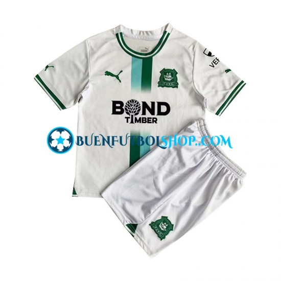 Camiseta de Fútbol Plymouth Argyle 2023-2024 Primera Equipación Segunda Equipación Verde Manga Corta Niño