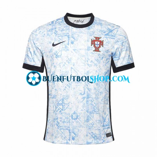 Camiseta de Fútbol Portugal Euro 2024 Segunda Equipación Manga Corta Hombre