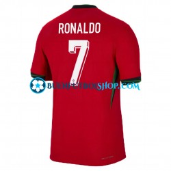 Camiseta de Fútbol Portugal Cristiano Ronaldo 7 Euro 2024 Primera Equipación Rojo Manga Corta Hombre