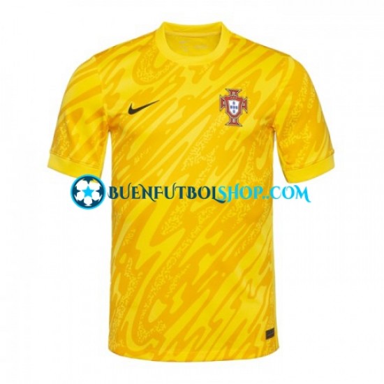 Camiseta de Fútbol Portugal Portero Euro 2024 Primera Equipación Manga Corta Hombre