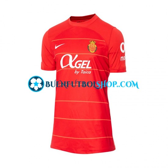 Camiseta de Fútbol RCD Mallorca 2023-2024 Primera Equipación Rojo Manga Corta Hombre