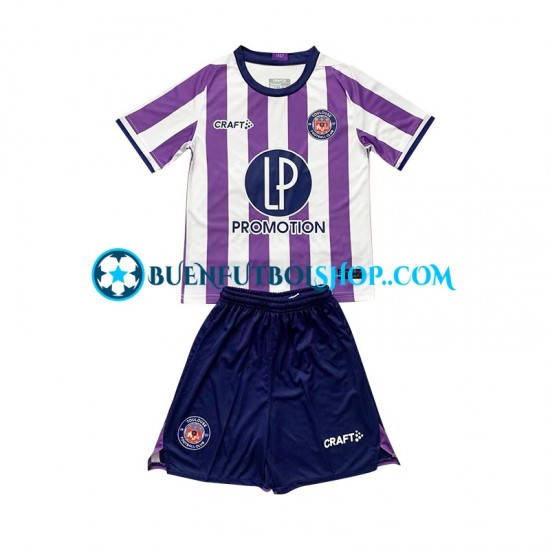 Camiseta de Fútbol Toulouse 2023-2024 Primera Equipación Manga Corta Niño