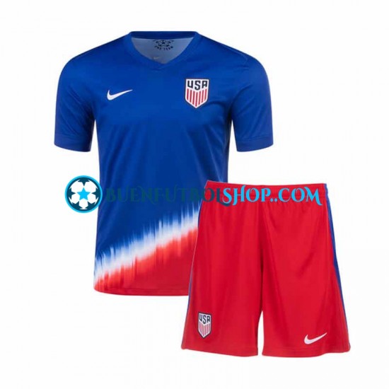 Camiseta de Fútbol Estados Unidos 2024 Segunda Equipación Manga Corta Niño