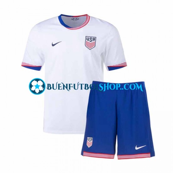 Camiseta de Fútbol Estados Unidos 2024 Primera Equipación Manga Corta Niño