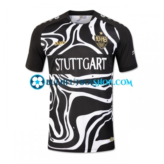 Camiseta de Fútbol VfB Stuttgart Special 2023-2024 Primera Equipación Negro Manga Corta Hombre