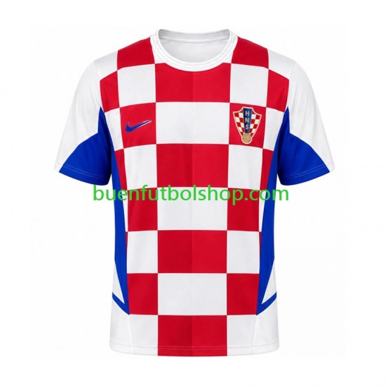 Camiseta de Fútbol Croacia Retro 2002 Primera Equipación Manga Corta Hombre